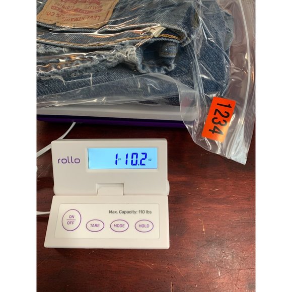 Levi Straight Fit Mens 32x 27 ALTERED (2.5” Hemmed can be released) Dark Blue Wa - Picture 8 of 9